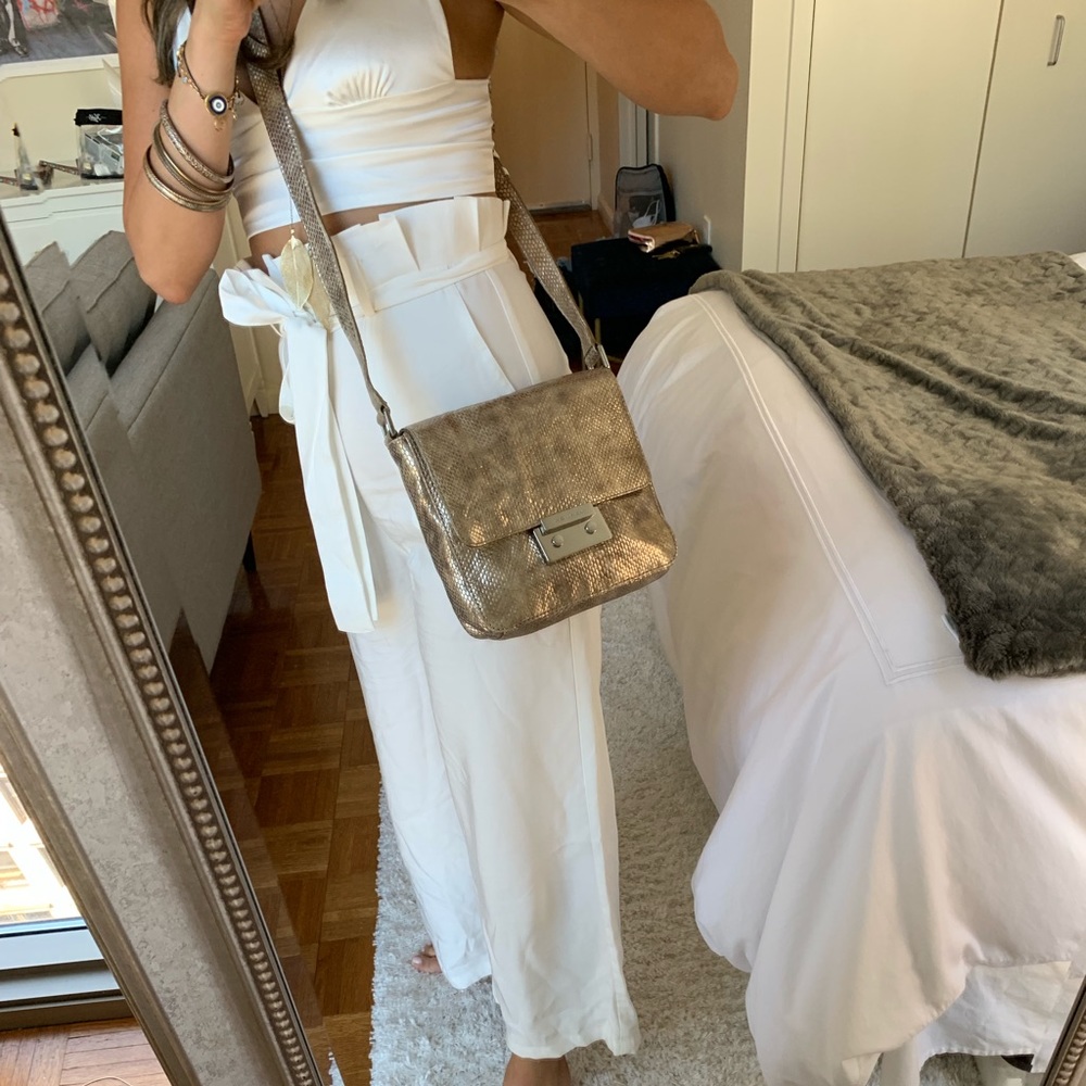 Authentic Gold Faux Snake Michael Kors Crossbody